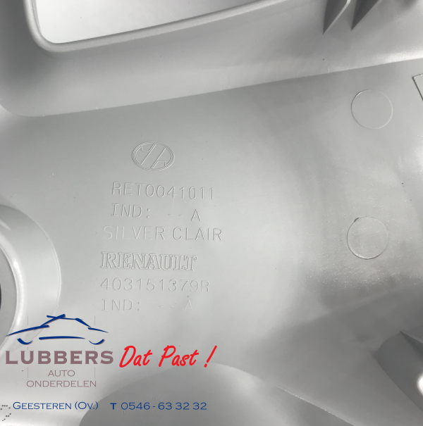 Wieldop 16 inch Renault  403151379R - SURROUND (Origineel losse dop) - Afbeelding 4